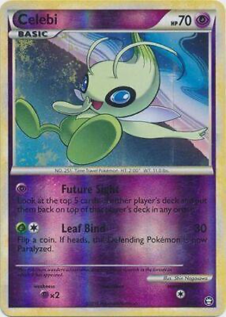 Reverse Holo Celebi 3/102, HS—Triumphant Pokémon card