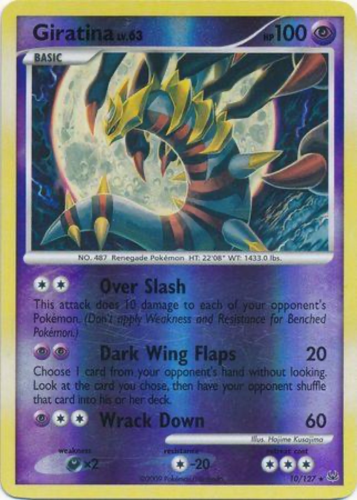 Reverse Holo Giratina 10/127, Platinum Pokémon card