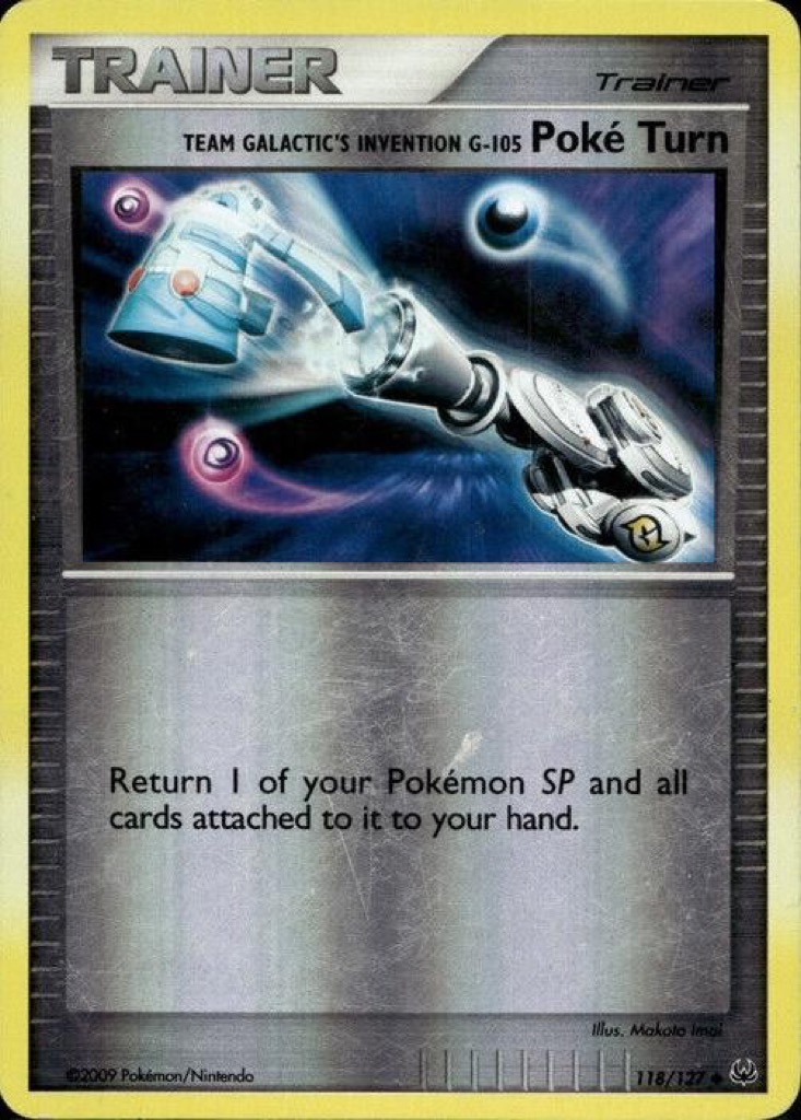 Reverse Holo Team Galactic's Invention G-105 Poké Turn 118/127, Platinum Pokémon card
