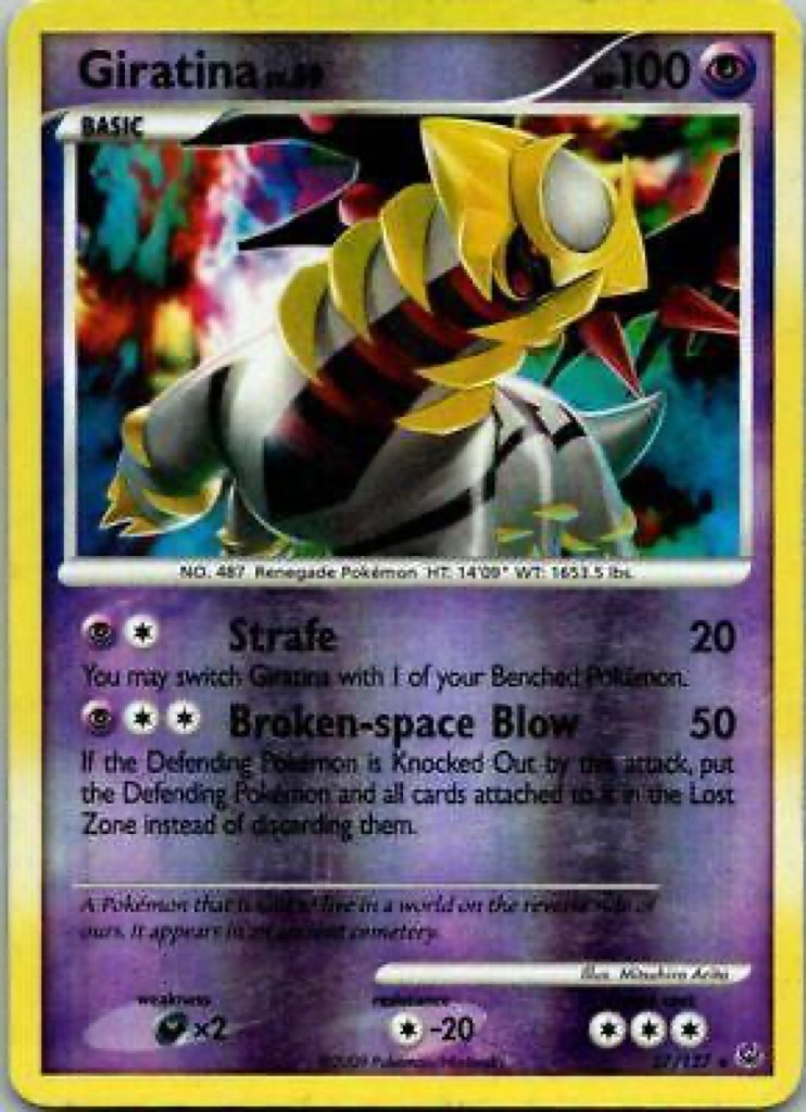 Reverse Holo Giratina 27/127, Platinum Pokémon card