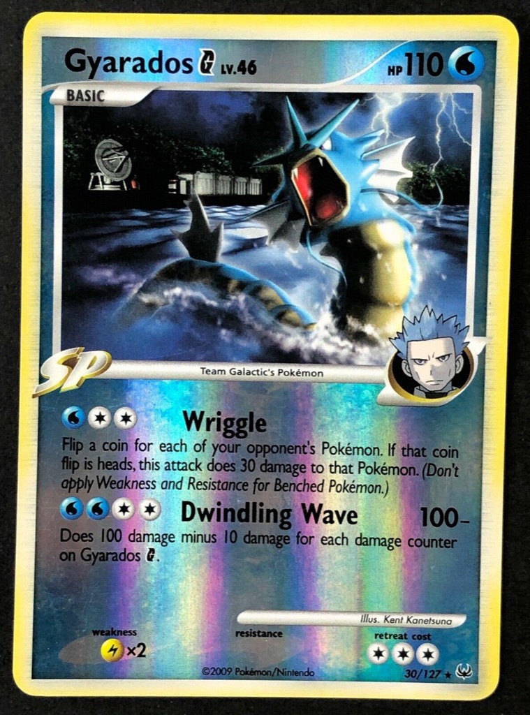 Reverse Holo Gyarados G 30/127, Platinum Pokémon card