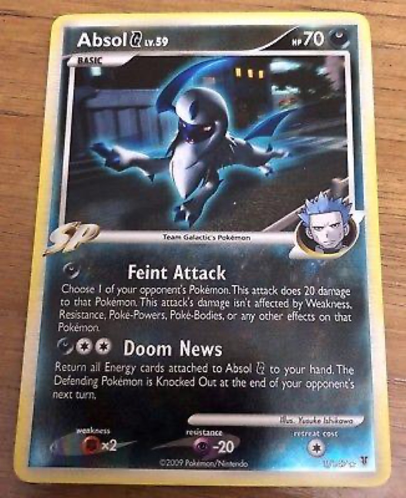 Reverse Holo Absol G 1/147, Supreme Victors Pokémon card