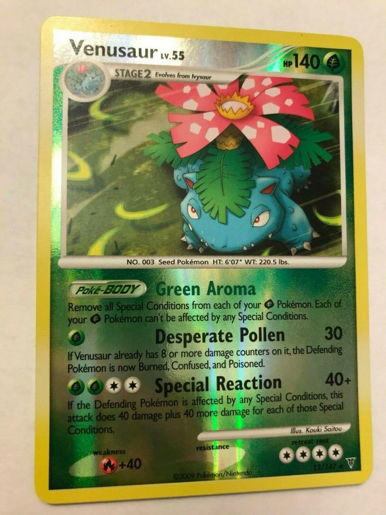 Reverse Holo Venusaur 13/147, Supreme Victors Pokémon card