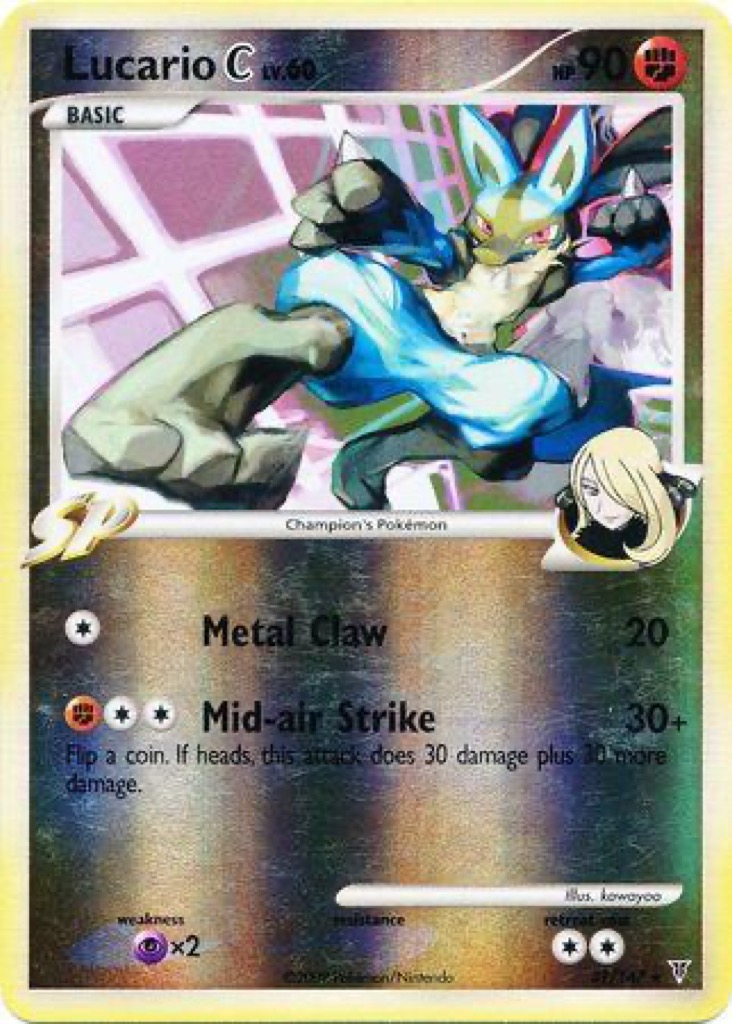 Reverse Holo Lucario C 31/147, Supreme Victors Pokémon card