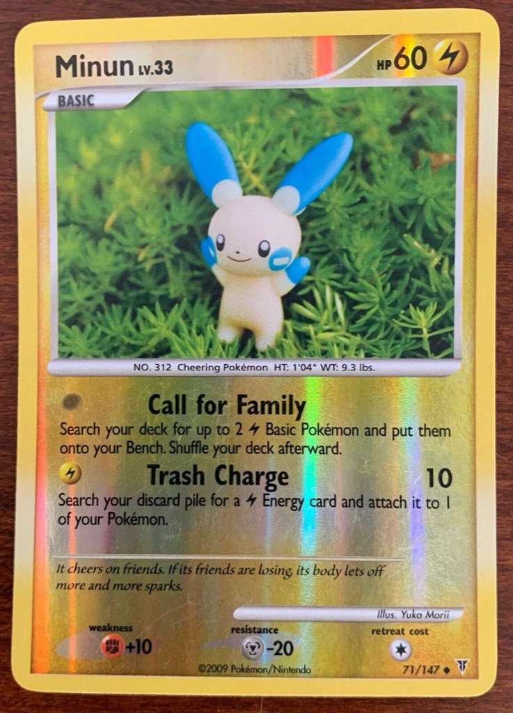 Reverse Holo Minun 71/147, Supreme Victors Pokémon card