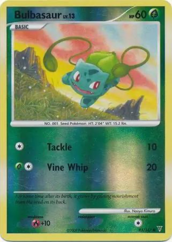 Reverse Holo Bulbasaur 93/147, Supreme Victors Pokémon card