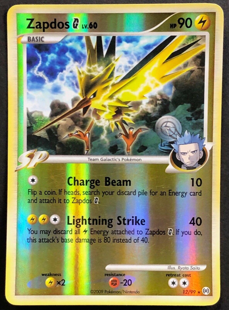 Reverse Holo Zapdos G 12/99, Arceus Pokémon card