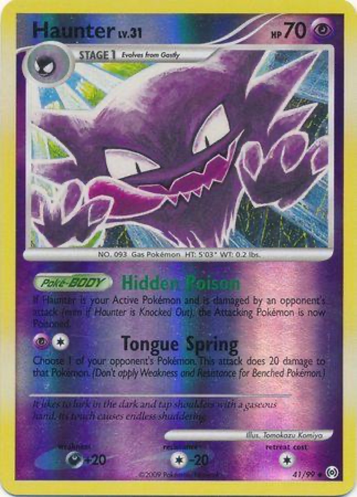 Reverse Holo Haunter 41/99, Arceus Pokémon card