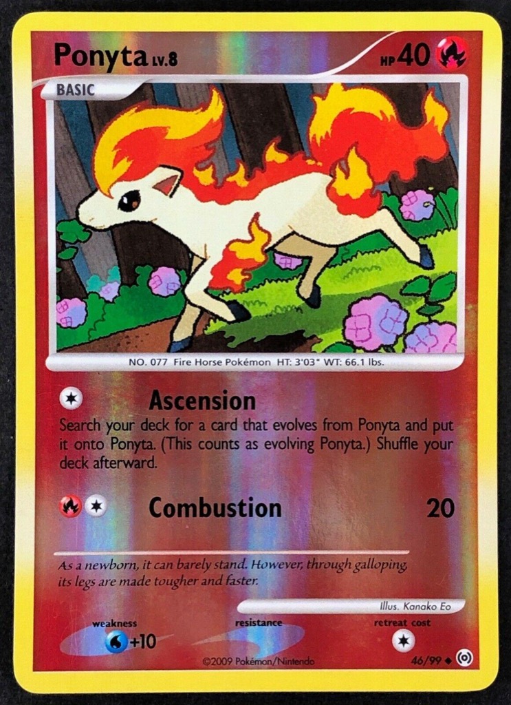 Reverse Holo Ponyta 46/99, Arceus Pokémon card