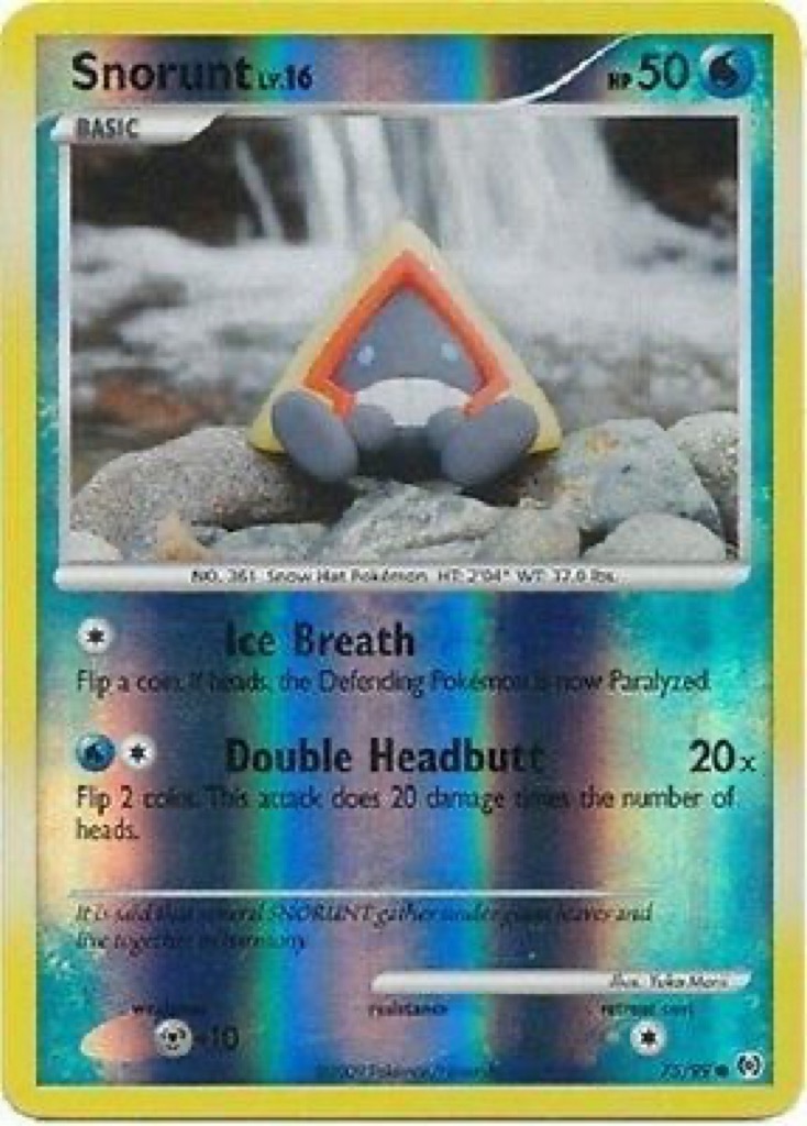 Reverse Holo Snorunt 75/99, Arceus Pokémon card