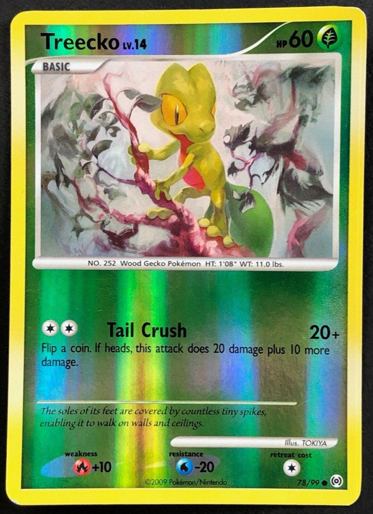 Reverse Holo Treecko 78/99, Arceus Pokémon card