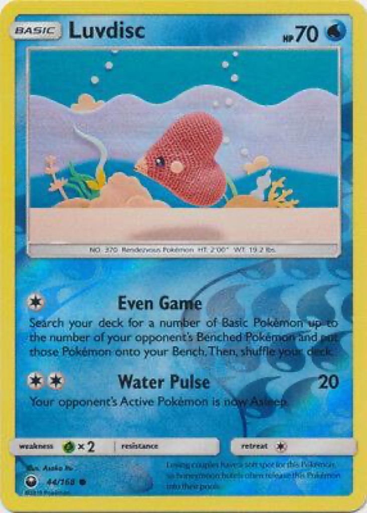 Reverse Holo Luvdisc 44/168, Celestial Storm Pokémon card