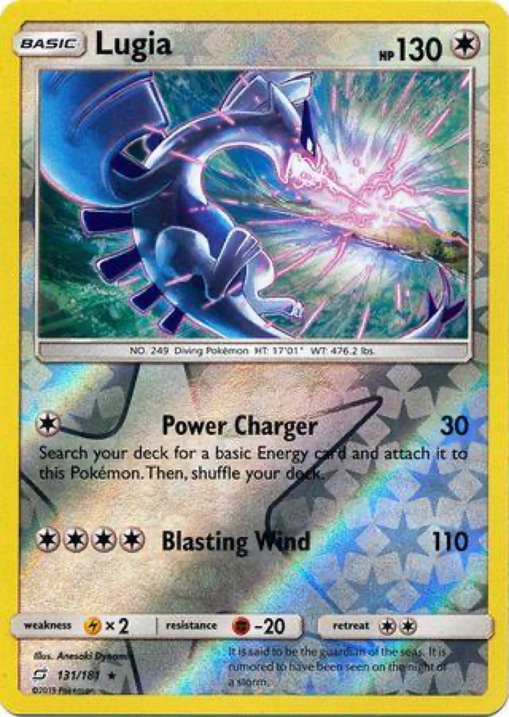 Reverse Holo Lugia 131/181, Team Up Pokémon card
