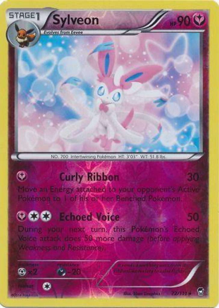 Reverse Holo Sylveon 72/111, Furious Fists Pokémon card