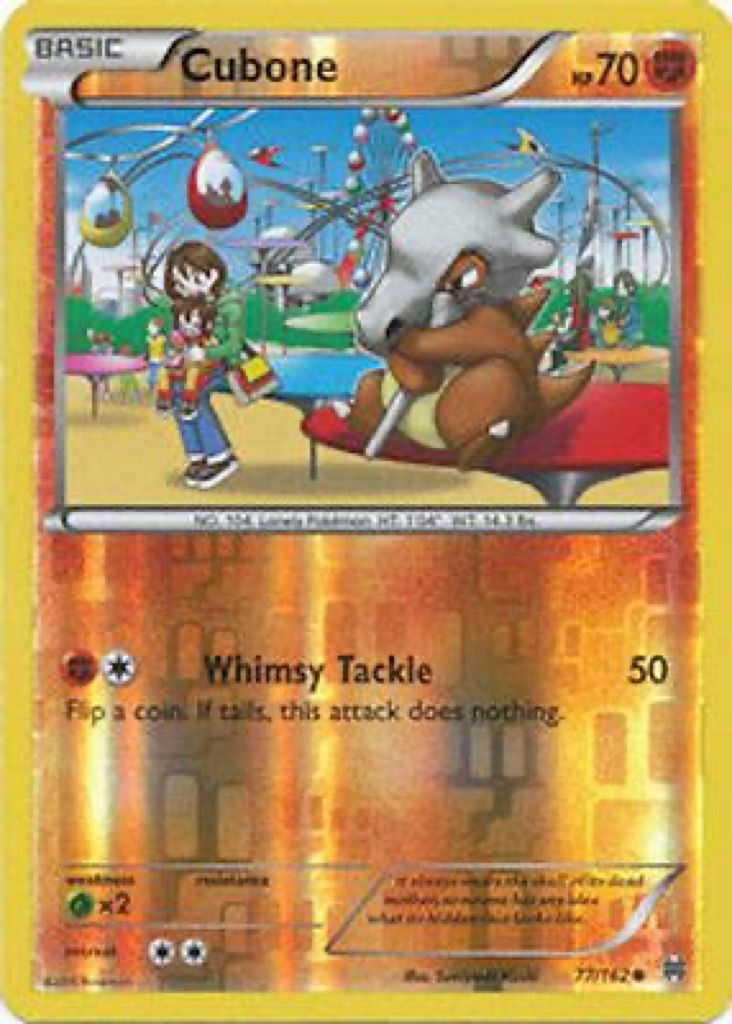 Reverse Holo Cubone 77/162, BREAKthrough Pokémon card
