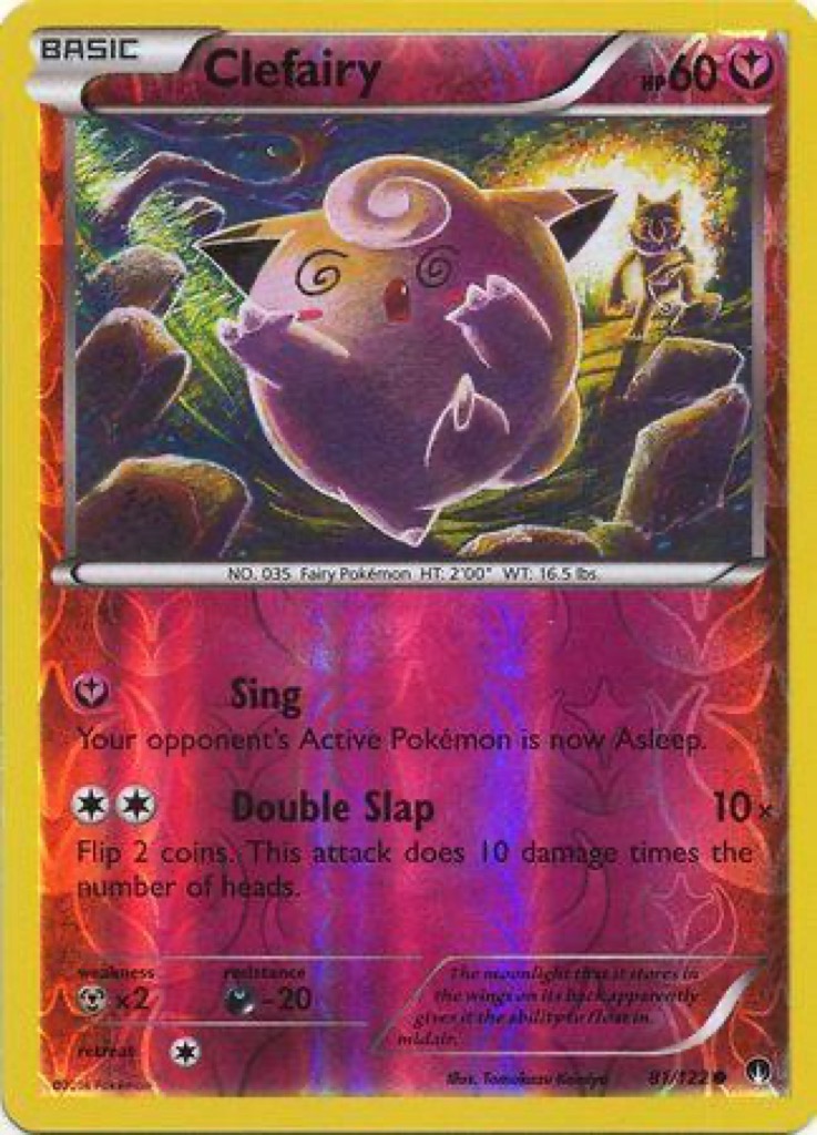 Reverse Holo Clefairy 81/122, BREAKpoint Pokémon card