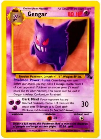 Gengar 20/62 from Fossil