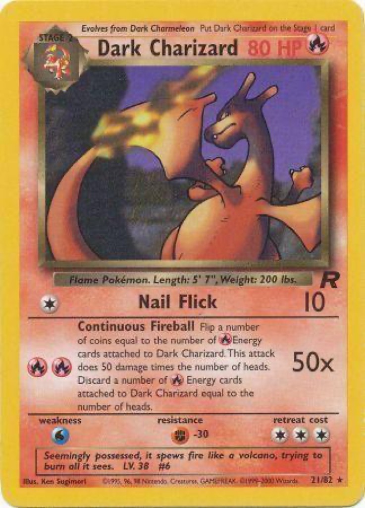 Dark Charizard 21/82, Team Rocket Pokémon card