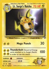 Lt. Surge's Raichu 28/132 Gym Heroes