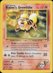 Blaine's Growlithe 35/132 Gym Heroes