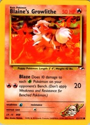 Blaine's Growlithe 62/132 Gym Heroes