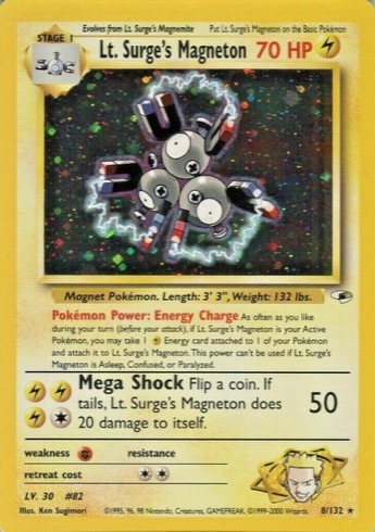 Lt. Surge's Magneton 8/132 from Gym Heroes