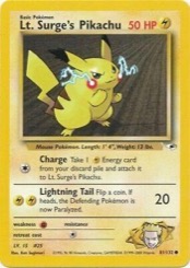 Lt. Surge's Pikachu 81/132 Gym Heroes