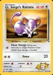 Lt. Surge's Rattata 82/132 Gym Heroes