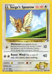 Lt. Surge's Spearow 83/132 Gym Heroes