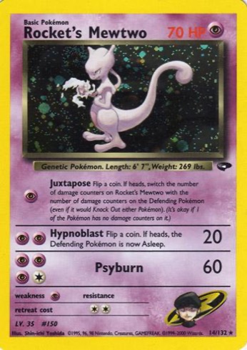 Rocket's Mewtwo 14/132 from Gym Challenge