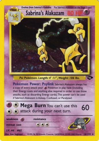 Sabrina's Alakazam 16/132 from Gym Challenge