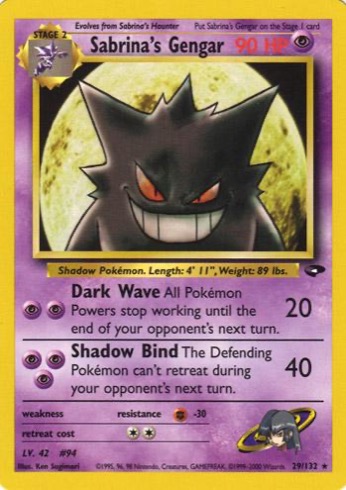 Sabrina's Gengar 29/132 from Gym Challenge