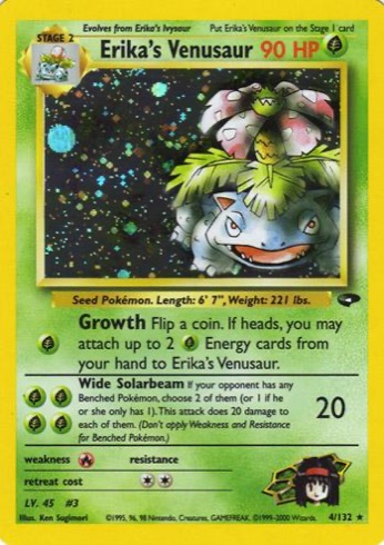 Erika's Venusaur 4/132 from Gym Challenge
