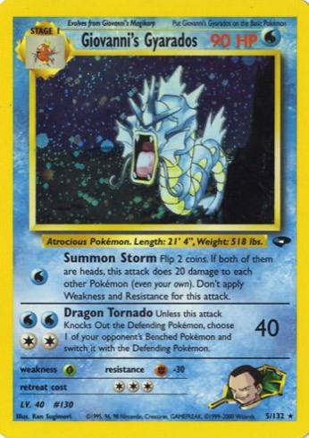 Giovanni's Gyarados 5/132 from Gym Challenge