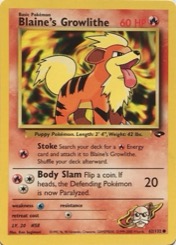 Blaine's Growlithe 62/132 Gym Challenge