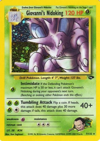 Giovanni's Nidoking 7/132 from Gym Challenge