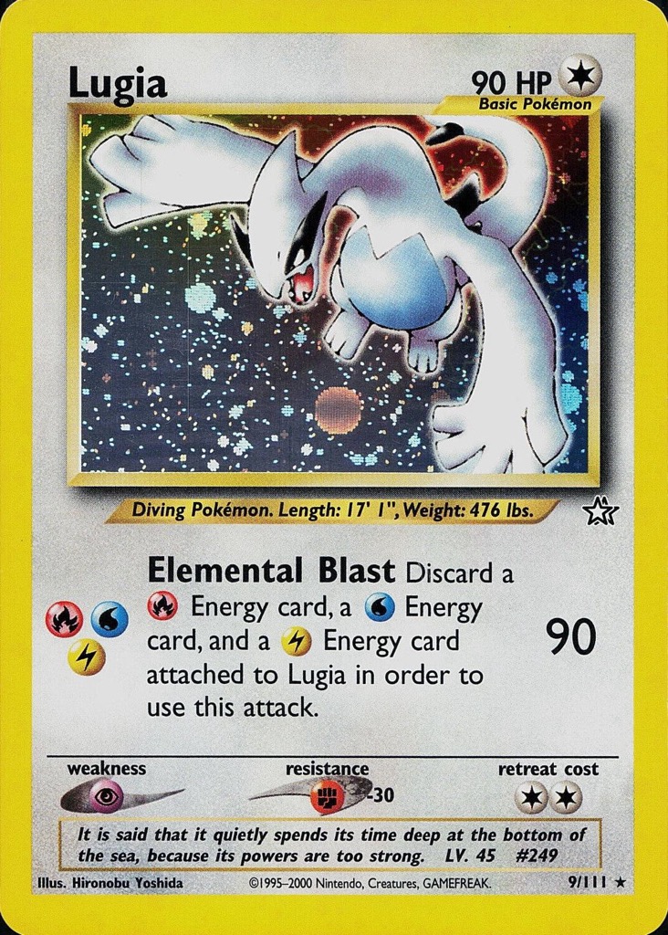 Lugia 9/111, Neo Genesis Pokémon card