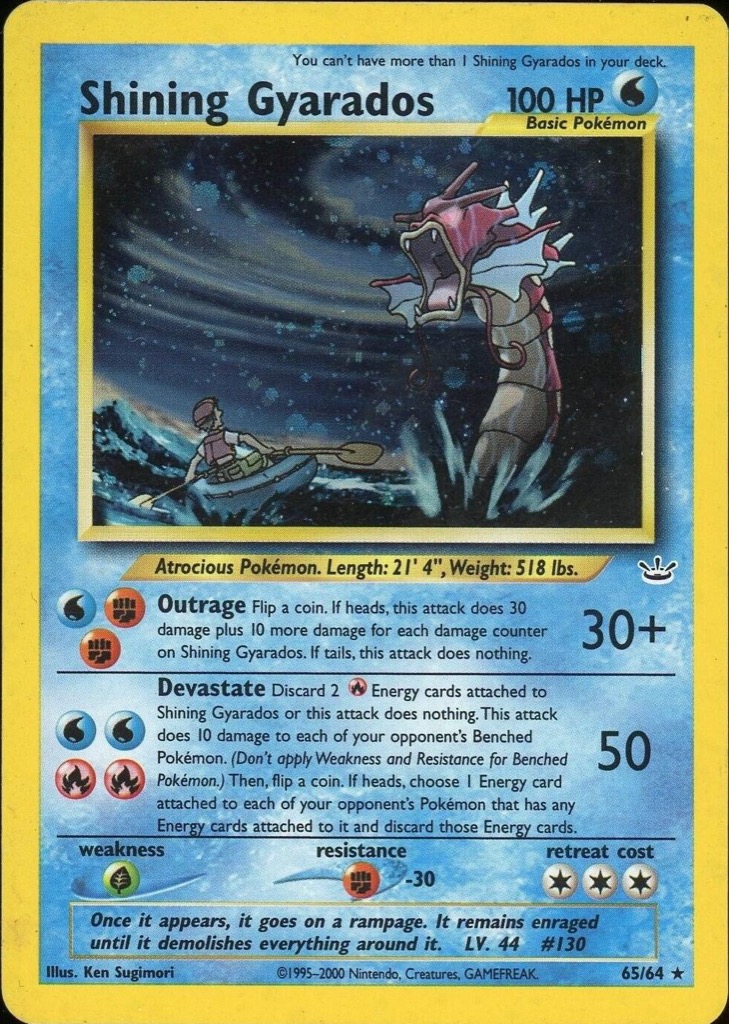 Shining Gyarados 65/64, Neo Revelation Pokémon card
