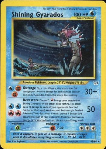 Shining Gyarados 65/64 from Neo Revelation