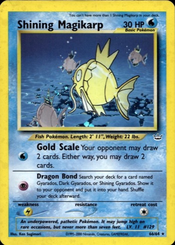 Shining Magikarp 66/64 from Neo Revelation