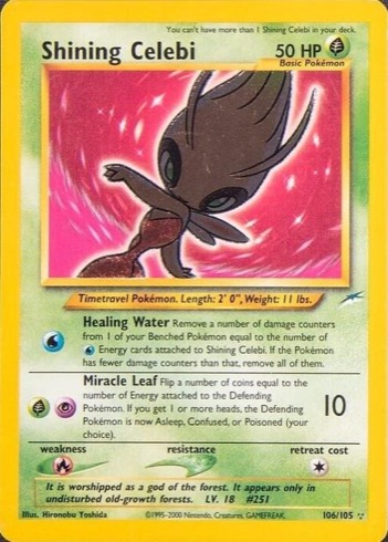 Shining Celebi 106/105 from Neo Destiny