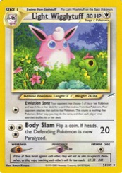 Light Wigglytuff 54/105, Neo Destiny