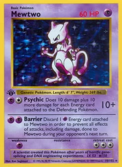 1st Edition Mewtwo 10/102, Base Set