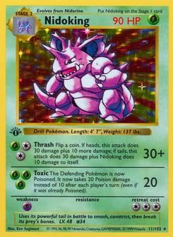 1st Edition Nidoking 11/102, Base Set