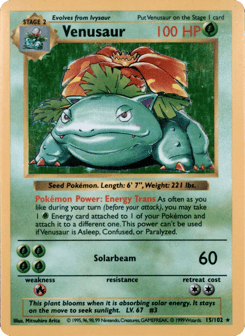 Shadowless Venusaur 15/102, Base Set
