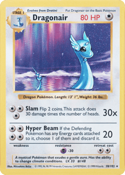 Shadowless Dragonair 18/102, Base Set