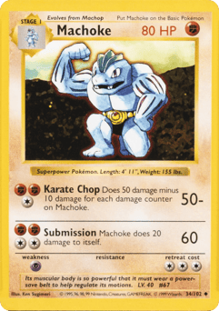Shadowless Machoke 34/102, Base Set