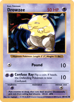 Shadowless Drowzee 49/102, Base Set
