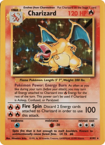 Charizard 4/102 from Base Set