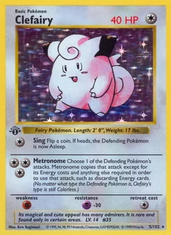 1st Edition Clefairy 5/102, Base Set